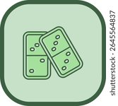 Domino Line vector Icon Design