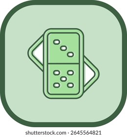Design de ícone de vetor de linha Domino