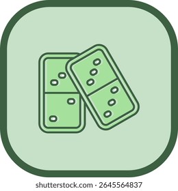 Design de ícone de vetor de linha Domino