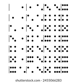 Domino Zahlenmuster Silhouette Schablone Vorlagen