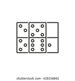 domino outline icon vector