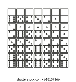 domino outline icon vector