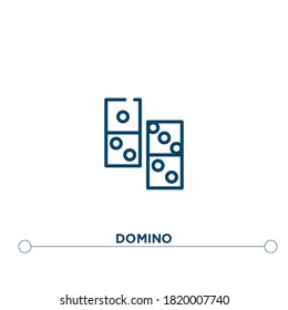 domino outline vector icon. simple element illustration. domino outline icon from editable arcade concept. can be used for web and mobile
