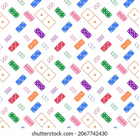 Domino pattern colorful on a White background