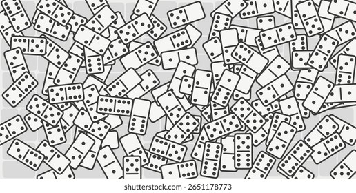 Conjunto de vetores de ilustração de plano de fundo de peças Domino