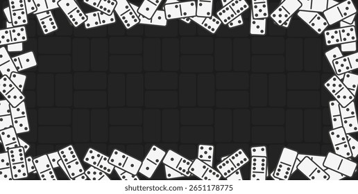 Conjunto de vetores de ilustração de plano de fundo de peças Domino