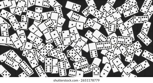 Conjunto de vetores de ilustração de plano de fundo de peças Domino