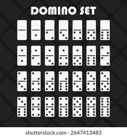 Conjunto de vetores de ilustração de peças Domino
