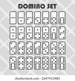 Conjunto de vetores de ilustração de peças Domino