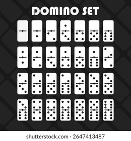 Conjunto de vetores de ilustração de peças Domino