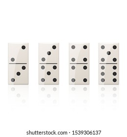 Domino pieces vector design illustration isolated on white background