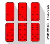 Domino red. One and three. Heart of six pieces on a gray background. used for web development, printing, decorations, ornaments.