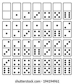 Domino set isolated on white