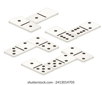 Domino set vector illustration isolated on white background