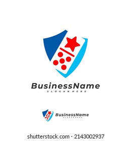 Domino Shield logo vector template, Creative Domino logo design concepts