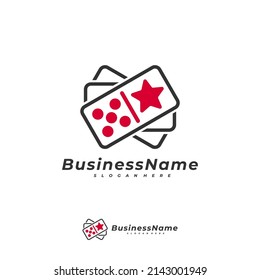 Domino Star logo vector template, Creative Domino logo design concepts