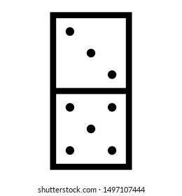 domino thin line vector icon