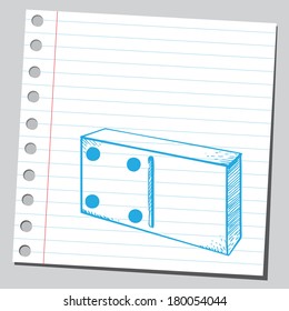 Domino tile ( blank and four)