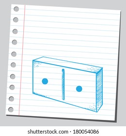Domino tile ( numbers one and one)