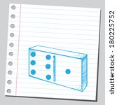 Domino tile (numbers one and six)