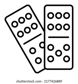 Domino-Vektorsymbol. Kann für Druck-, Mobil- und Web-Anwendungen verwendet werden.