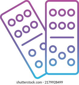 Icono vector de Domino. Se puede usar para imprimir, móviles y aplicaciones web.