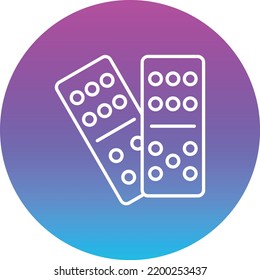 Domino vector icon. Can be used for printing, mobile and web applications.