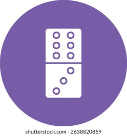 Domino vector icon. Can be used for printing, mobile and web applications.