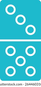 Ícone do vetor Domino. Pode ser usado para impressão, aplicativos móveis e da Web.