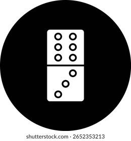 Ícone do vetor Domino. Pode ser usado para impressão, aplicativos móveis e da Web.