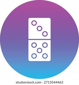 Ícone do vetor Domino. Pode ser usado para impressão, aplicativos móveis e da Web.