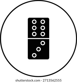 Ícone do vetor Domino. Pode ser usado para impressão, aplicativos móveis e da Web.