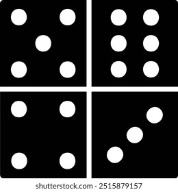 Ilustração de design de ícone de vetor do Domino