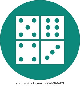 Illustration zum Design eines Domino-Vektorsymbols