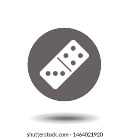 domino vector icon. Flat design. Simple vector illustration for graphic and web design. EPS 10