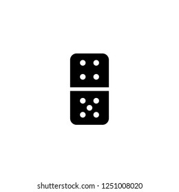 domino vector icon. domino sign on white background. domino icon for web and app