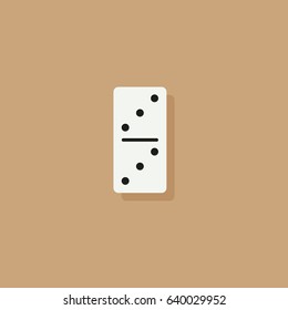 Domino vector illustration. Flat elements for web design and mobile app. High quality flat icon for design printed material. Domino icon on background.