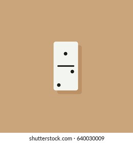 Domino vector illustration. Flat elements for web design and mobile app. High quality flat icon for design printed material. Domino icon on background.