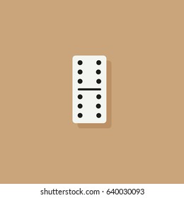 Domino vector illustration. Flat elements for web design and mobile app. High quality flat icon for design printed material. Domino icon on background.