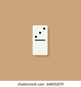 Domino vector illustration. Flat elements for web design and mobile app. High quality flat icon for design printed material. Domino icon on background.