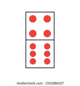 Domino Vector illustration,domino card icon template vector illustration design