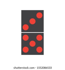 Domino Vector illustration,domino card icon template vector illustration design