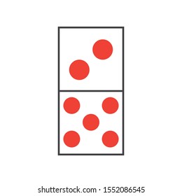 Domino Vector illustration,domino card icon template vector illustration design