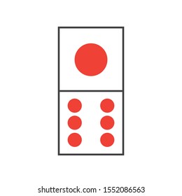 Domino Vector illustration,domino card icon template vector illustration design