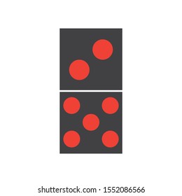 Domino Vector illustration,domino card icon template vector illustration design