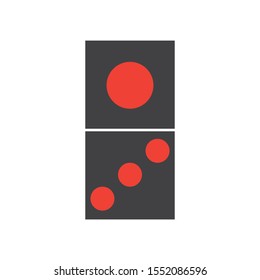 Domino Vector illustration,domino card icon template vector illustration design