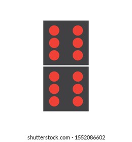 Domino Vector illustration,domino card icon template vector illustration design