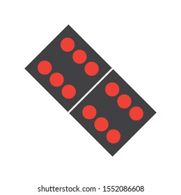 Domino Vector illustration,domino card icon template vector illustration design