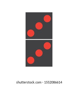 Domino Vector illustration,domino card icon template vector illustration design