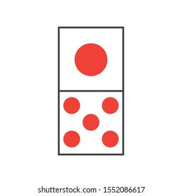 Domino Vector illustration,domino card icon template vector illustration design